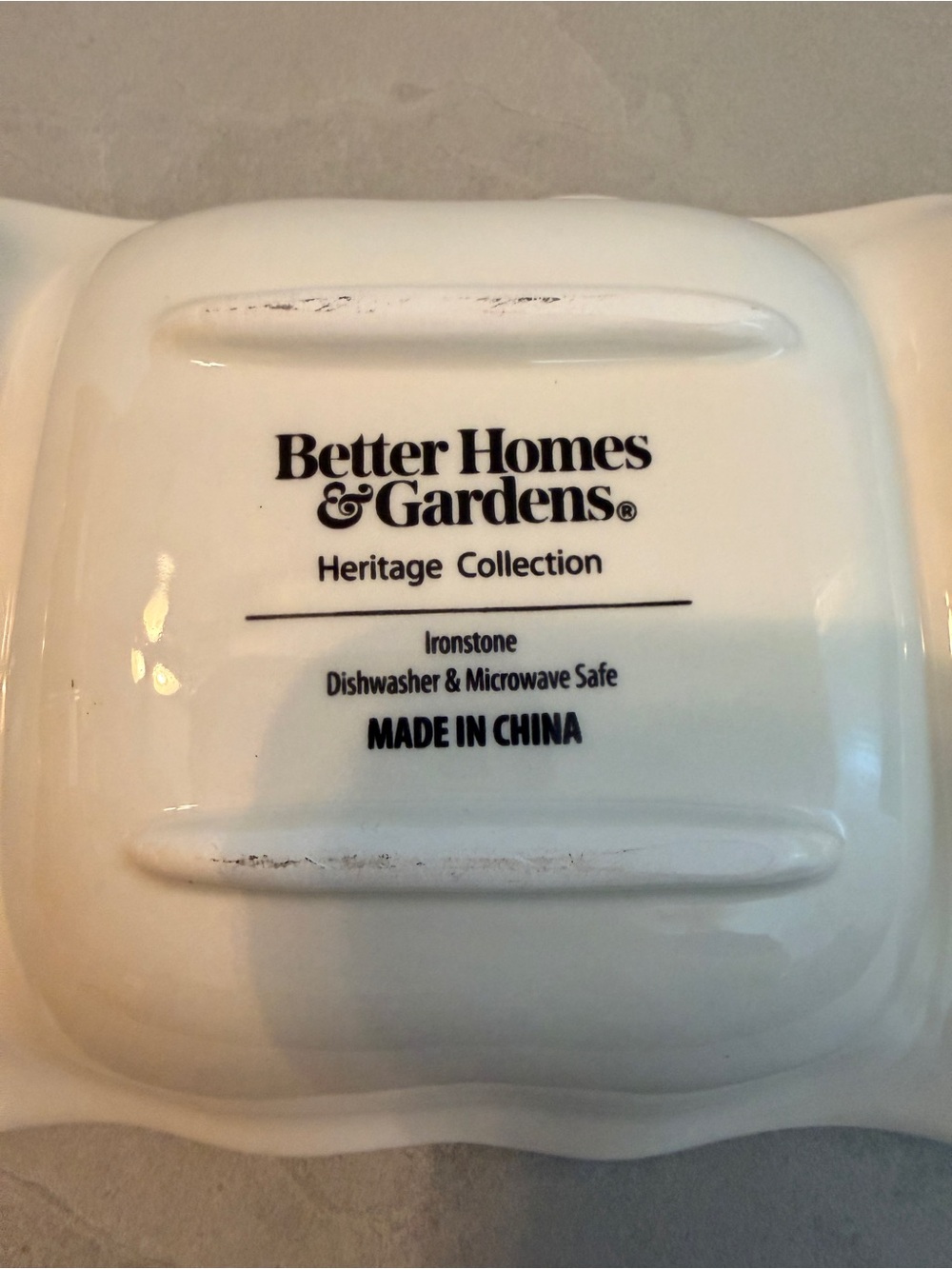 Better Homes & Gardens Heritage 3 Section Divided Server Winter Forest Ironstone - Picture 6 of 11